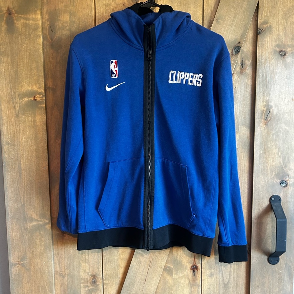 Nike NBA youth Royal Blue Clippers Zip-Up Hoodie
